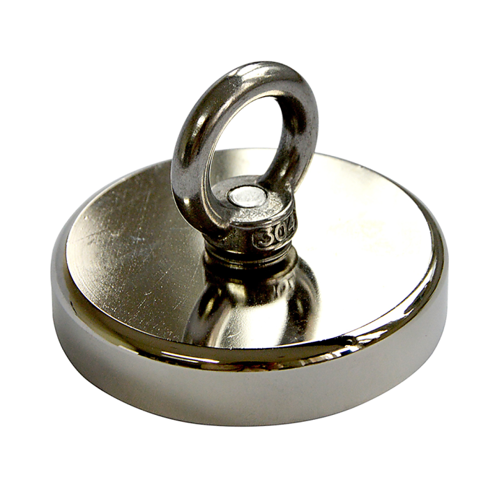 Layby Round Neodymium Fishing Magnet with Countersunk Hole and Eyebolt, 500  LBS pull Online
